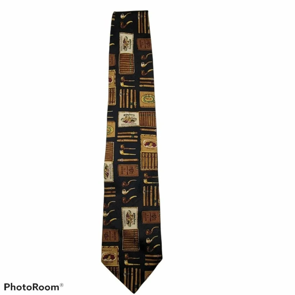 Jos A‎ Bank Corporate Men Silk Neck Tie Cigar Pipe